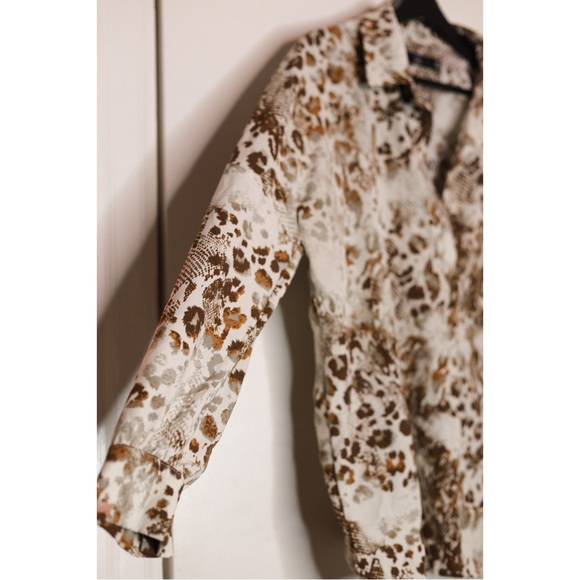 Missguided Leopard Print Blouse - US12 - Picture 3 of 5